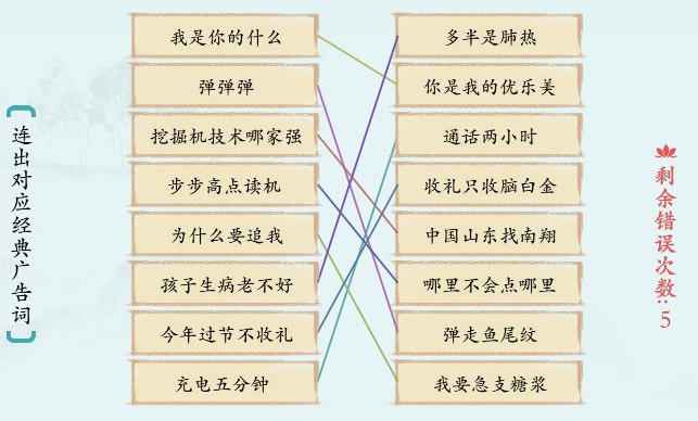 汉字神操作“经典广告词1”怎么过