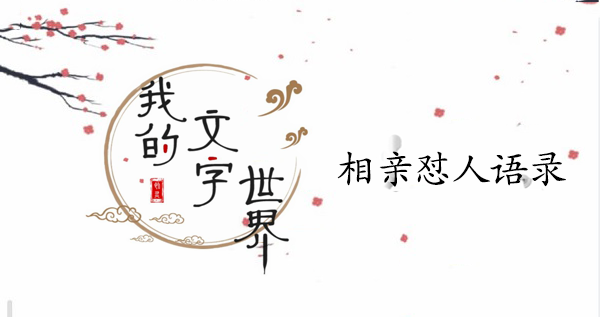 我的文字世界相亲怼人语录通关攻略