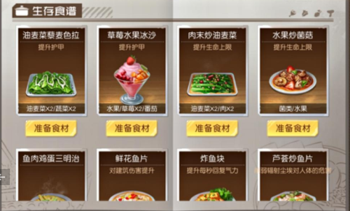 黎明觉醒食谱配方大全