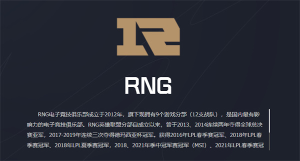 RNG战队成员名单2023