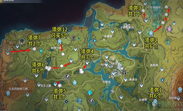 原神劫波莲采集线路