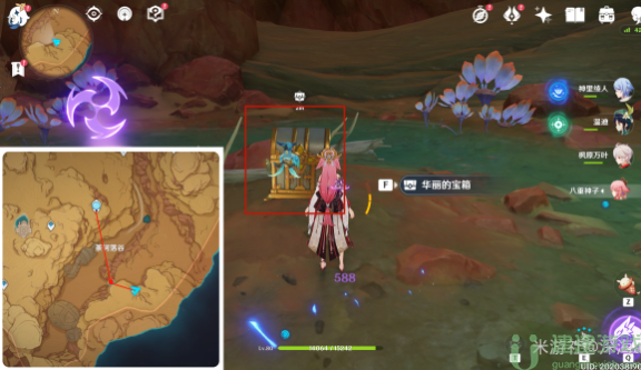 原神沙漠华丽宝箱位置图