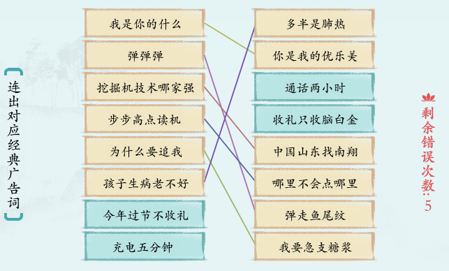 汉字神操作“经典广告词1”怎么过