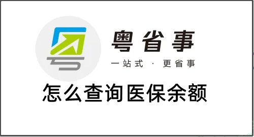 粤省事怎么查询医保余额