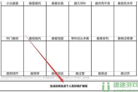 动画生涯个人喜好表扩展版网址